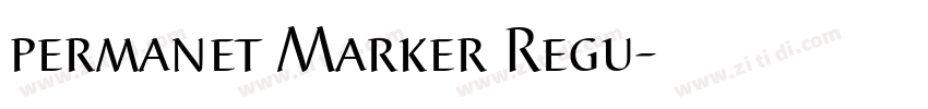 permanet Marker Regu字体转换